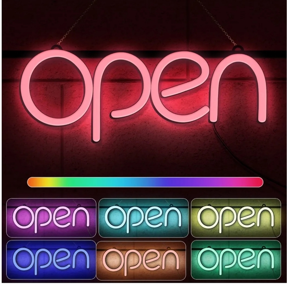 Neon Open Sign in Multiple Colors NEW